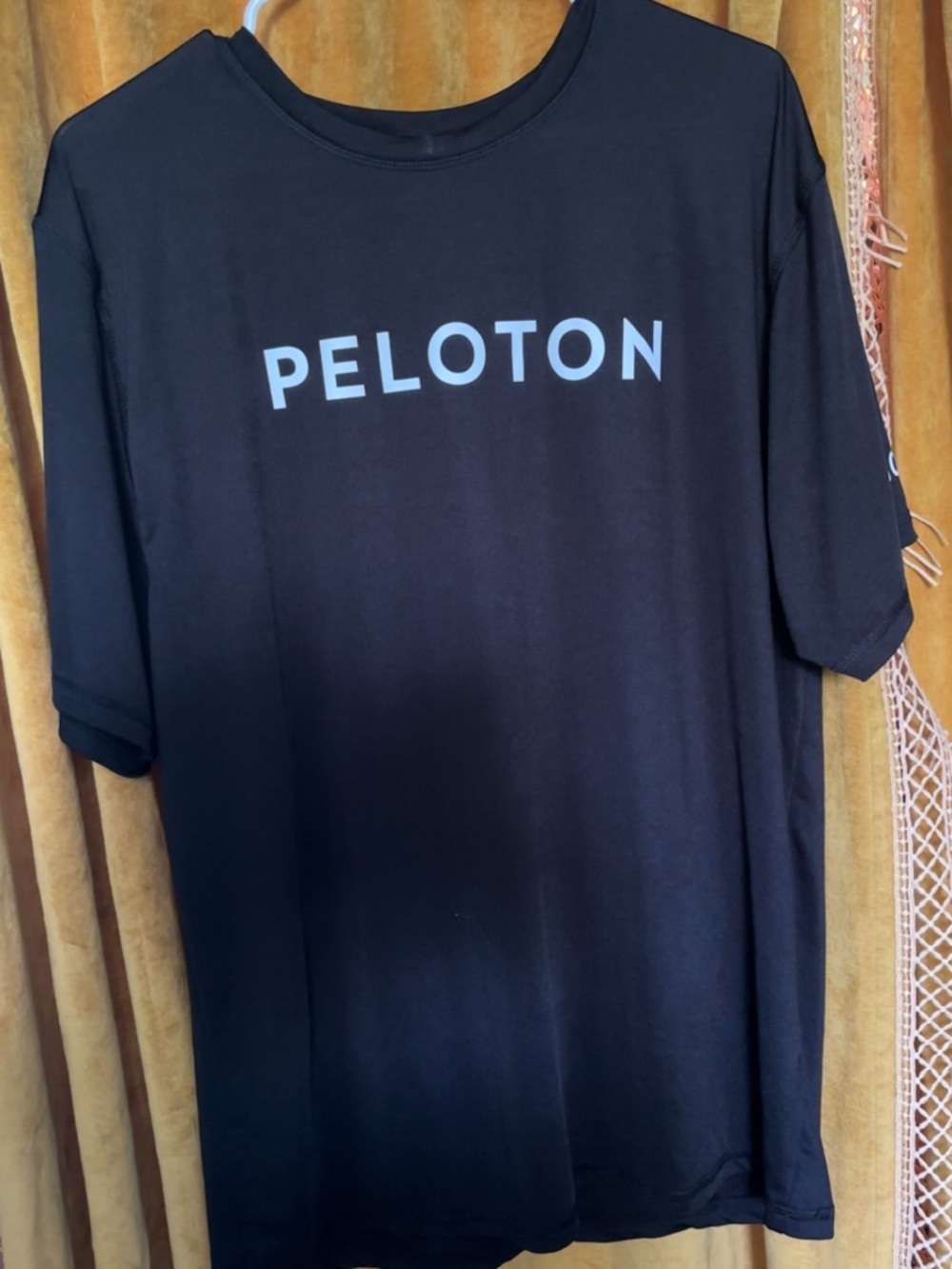 Peloton Black Short-Sleeve Tee with White Logo